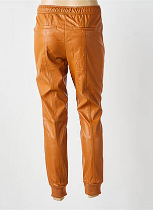 Pantalon drept talie elastică mărime normală portocalie LINEA TESINI femeie