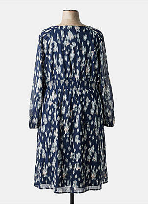 Rochie midi imprimeu fantezie mâneci lungi albastru SHEEGO femeie