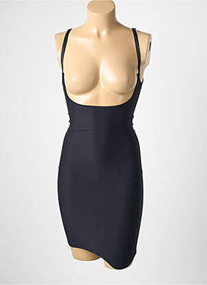 Chilot modelator efect material satinat negru SANDWICH femeie