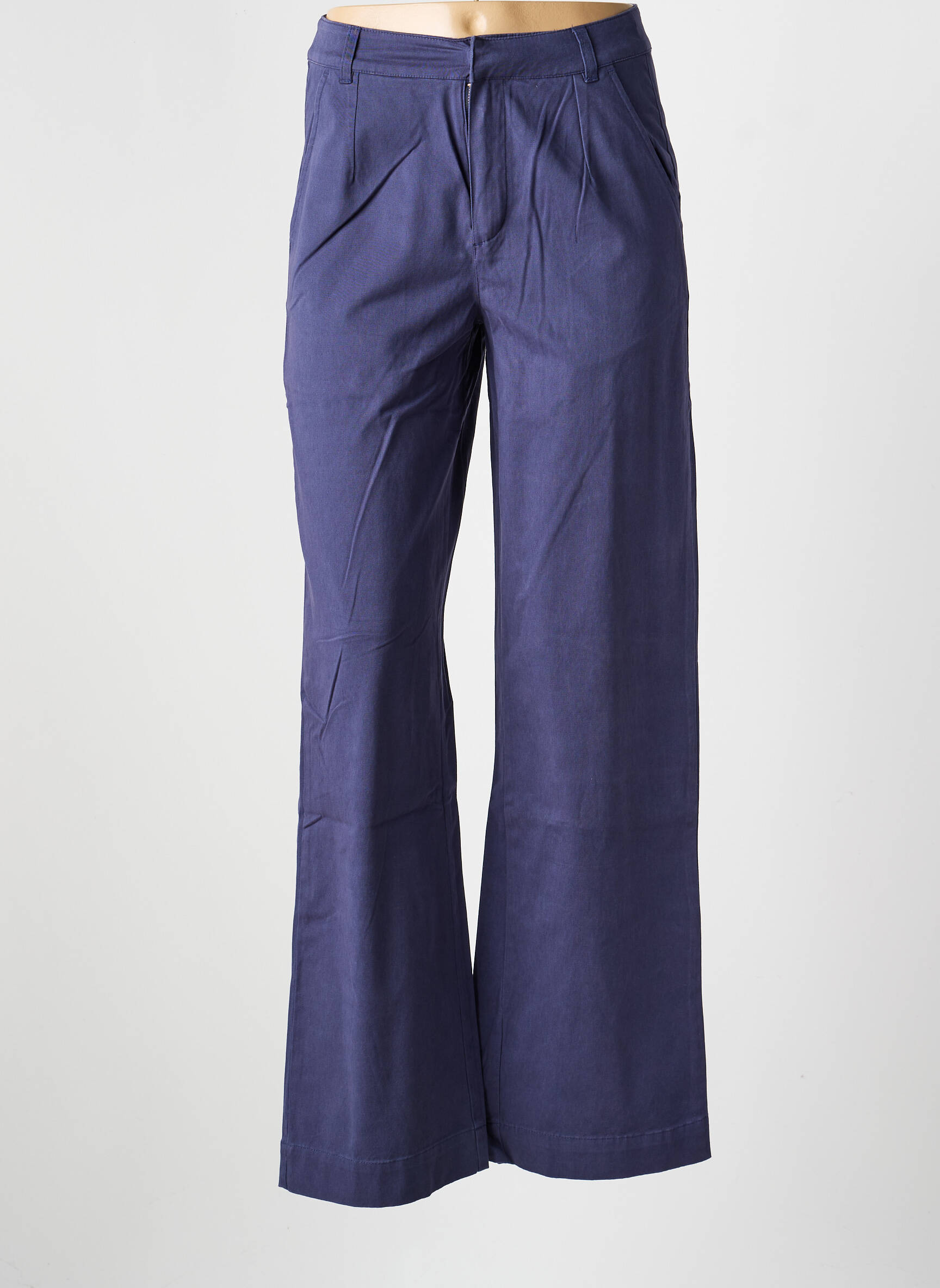 Pantalon drept elasticitate mărime normală albastru LA FIANCÉE femeie