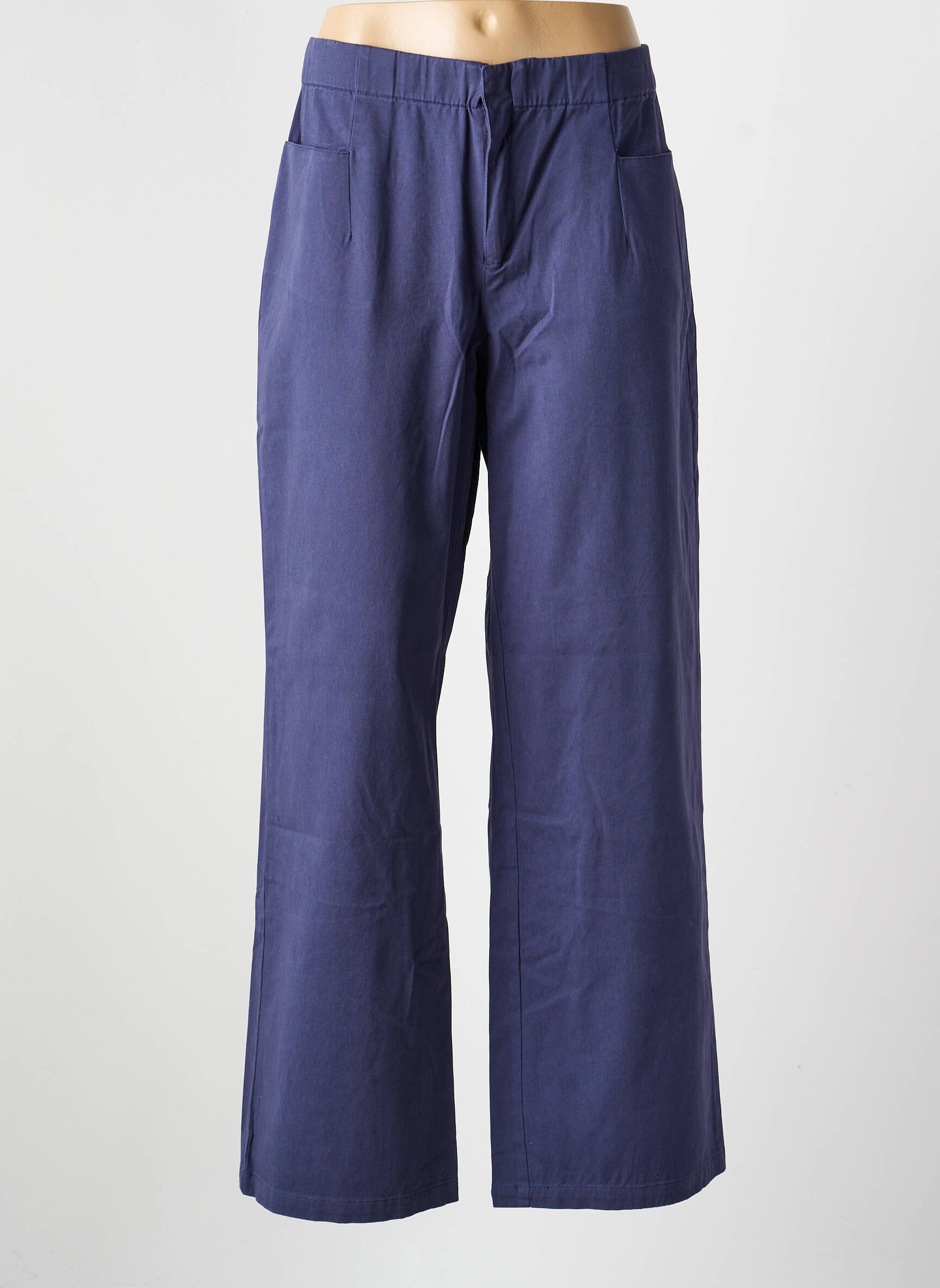 Pantalon drept elasticitate mărime normală albastru LA FIANCÉE femeie