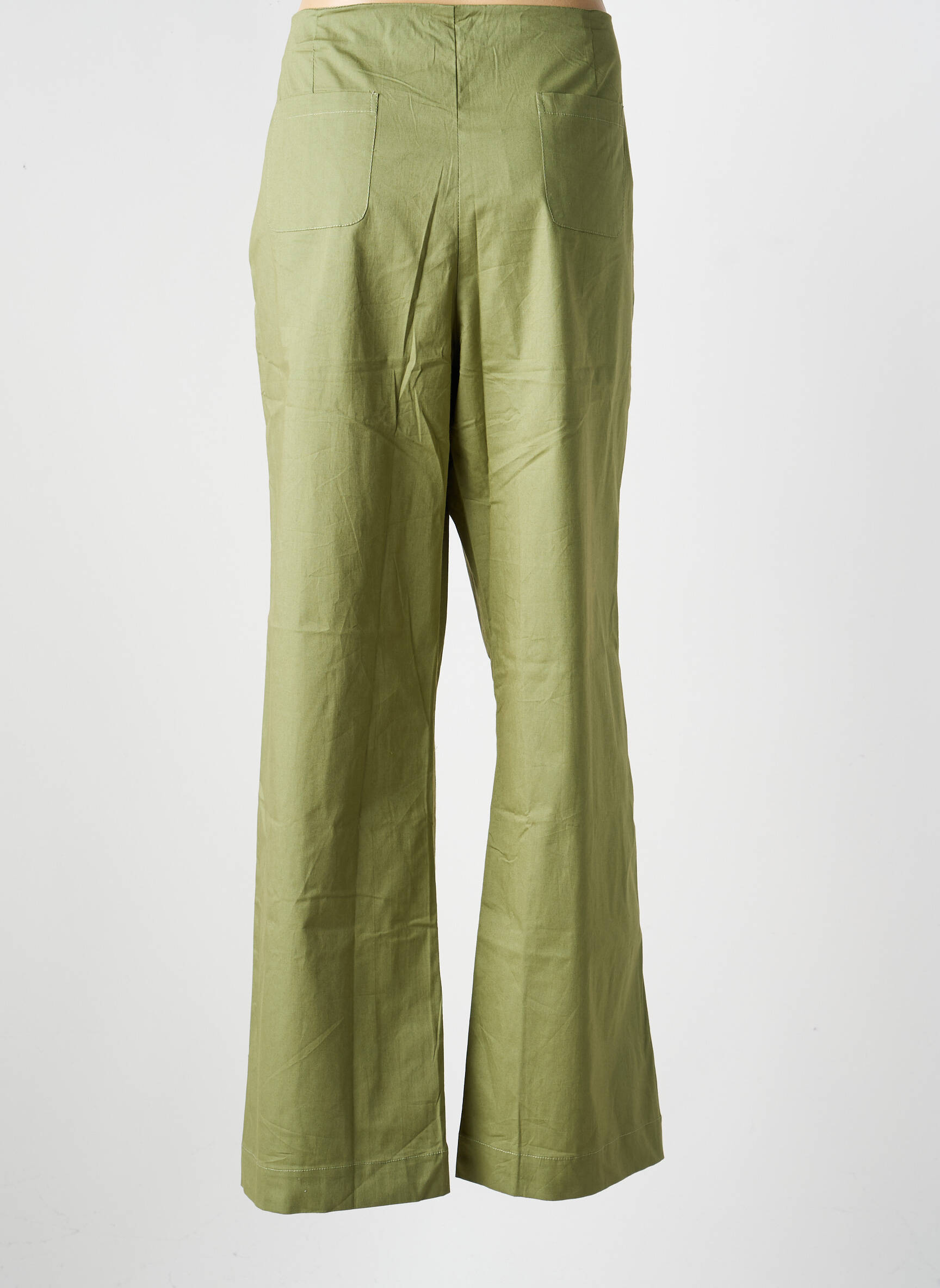 Pantalon drept elasticitate mărime normală verde LA FIANCÉE femeie