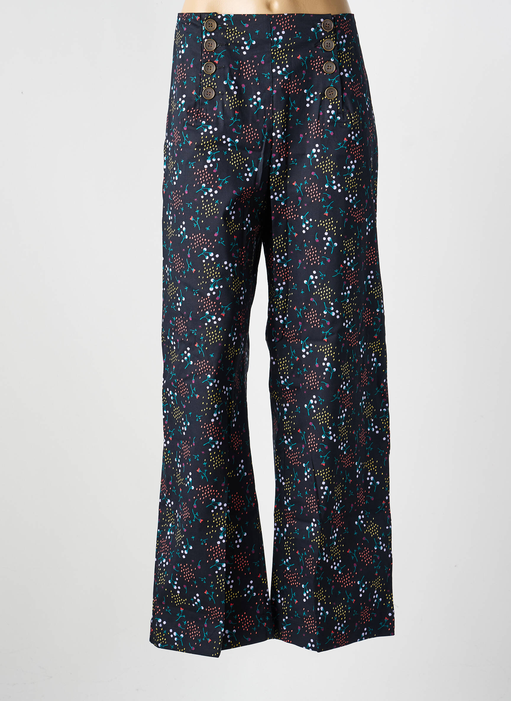 Pantalon drept elasticitate mărime normală verde LA FIANCÉE femeie