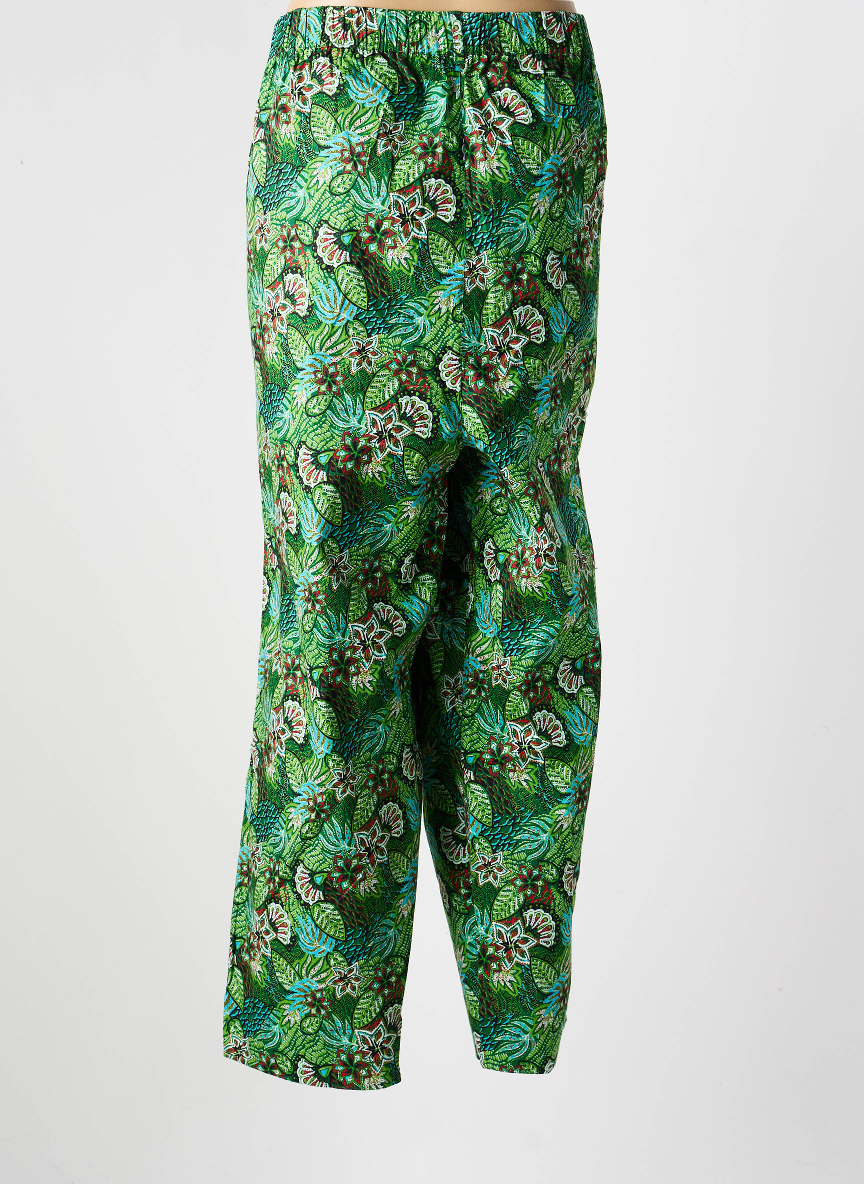Pantalon drept elasticitate mărime normală verde LA FIANCÉE femeie
