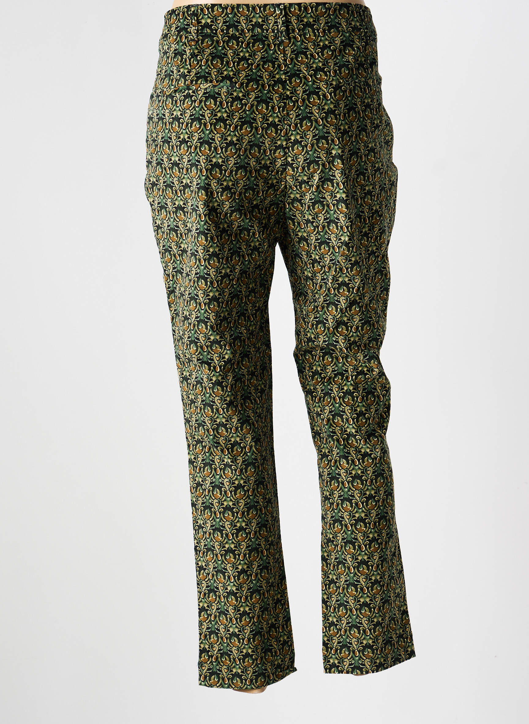 Pantalon drept elasticitate mărime normală verde LA FIANCÉE femeie
