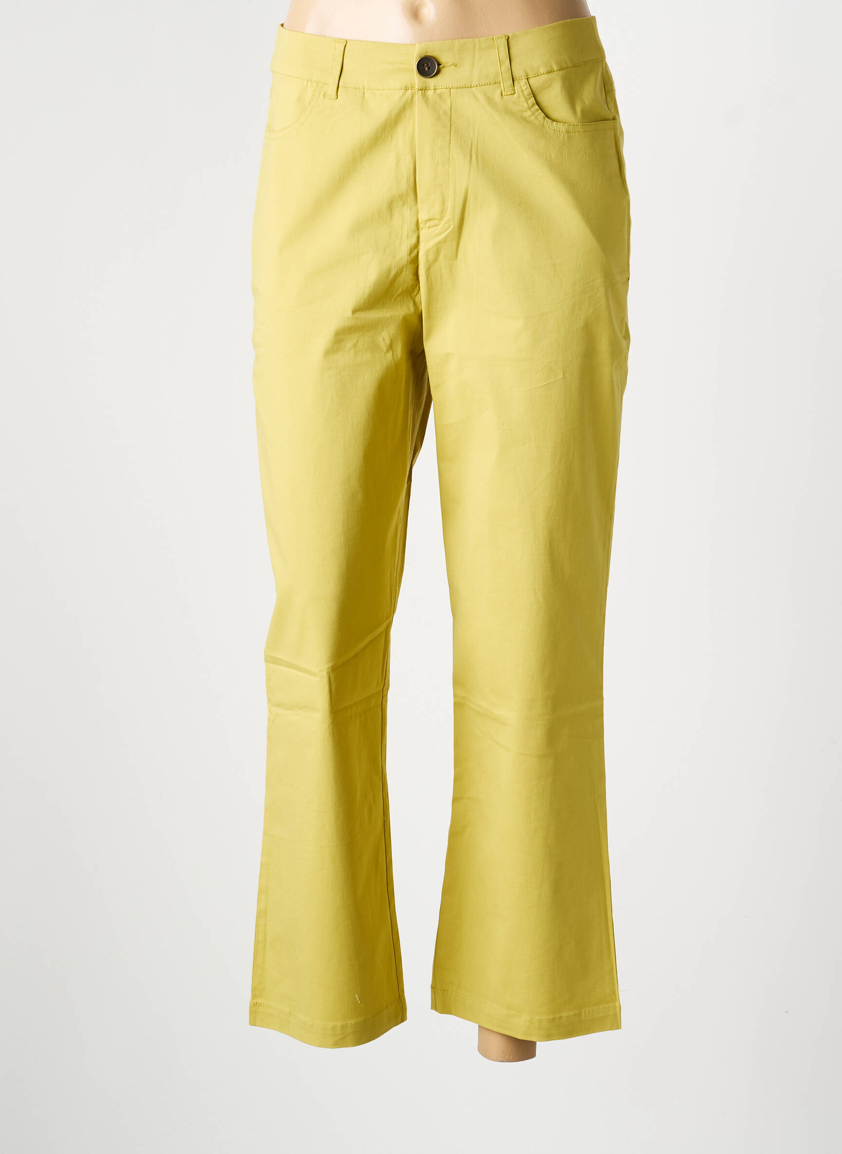 Pantalon drept elasticitate mărime normală verde LA FIANCÉE femeie