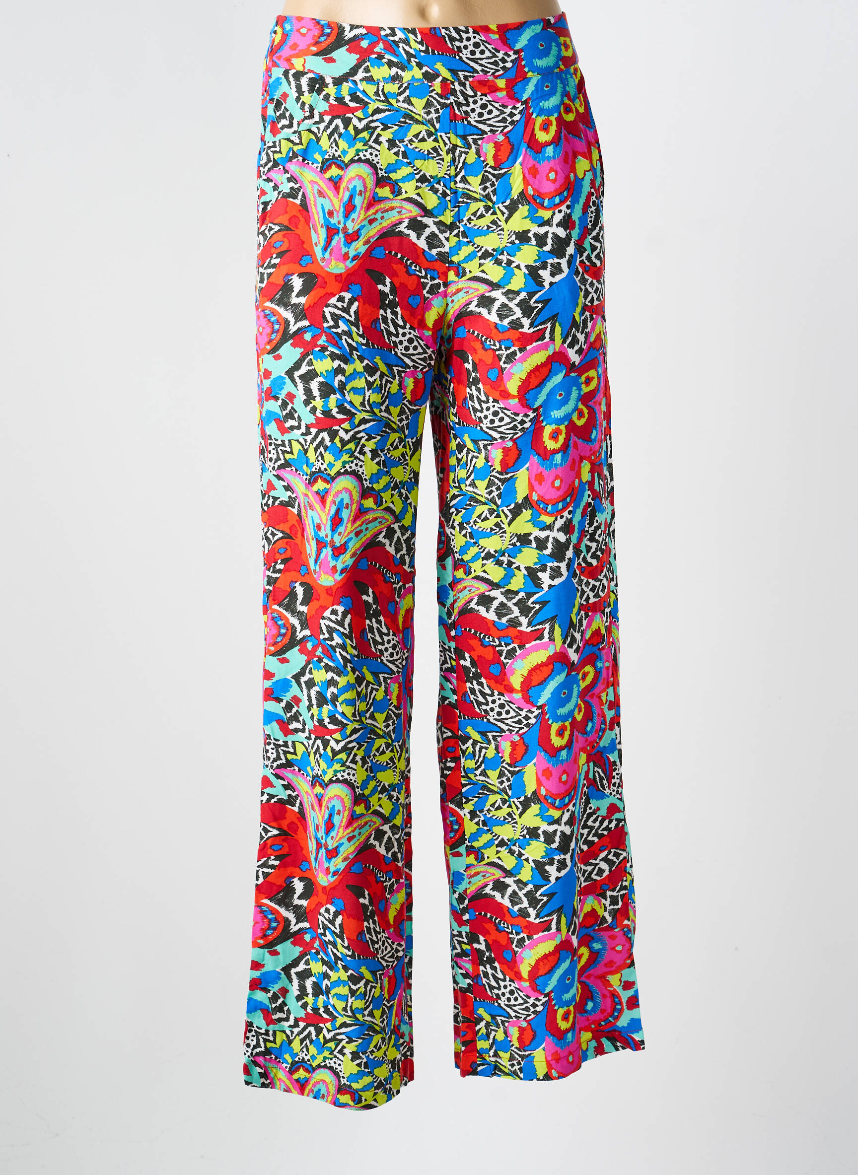Pantalon drept talie elastică albastru LA FIANCEE DU MEKONG femeie