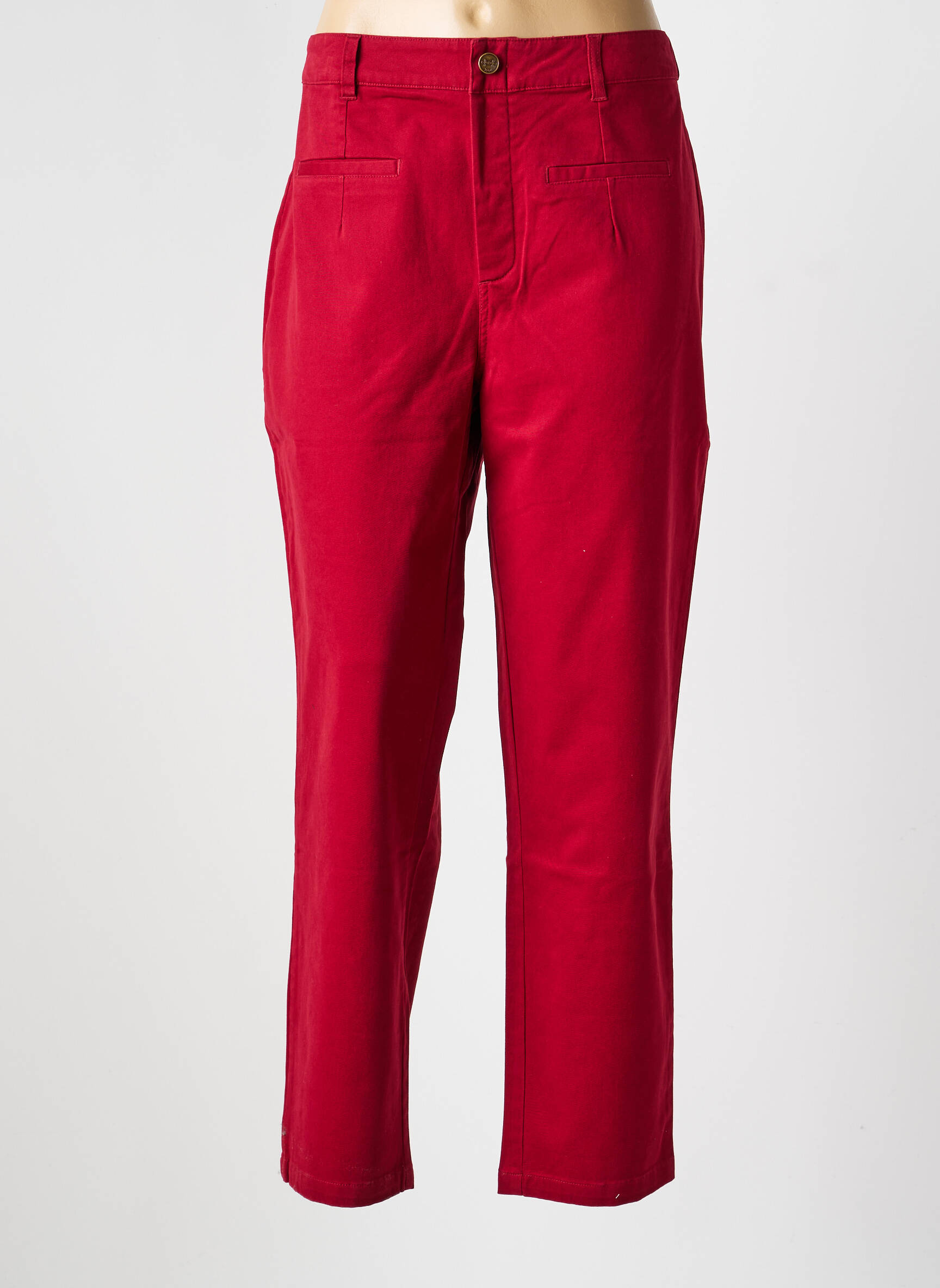 Pantalon slim talie elastică roșu LA FIANCÉE femeie