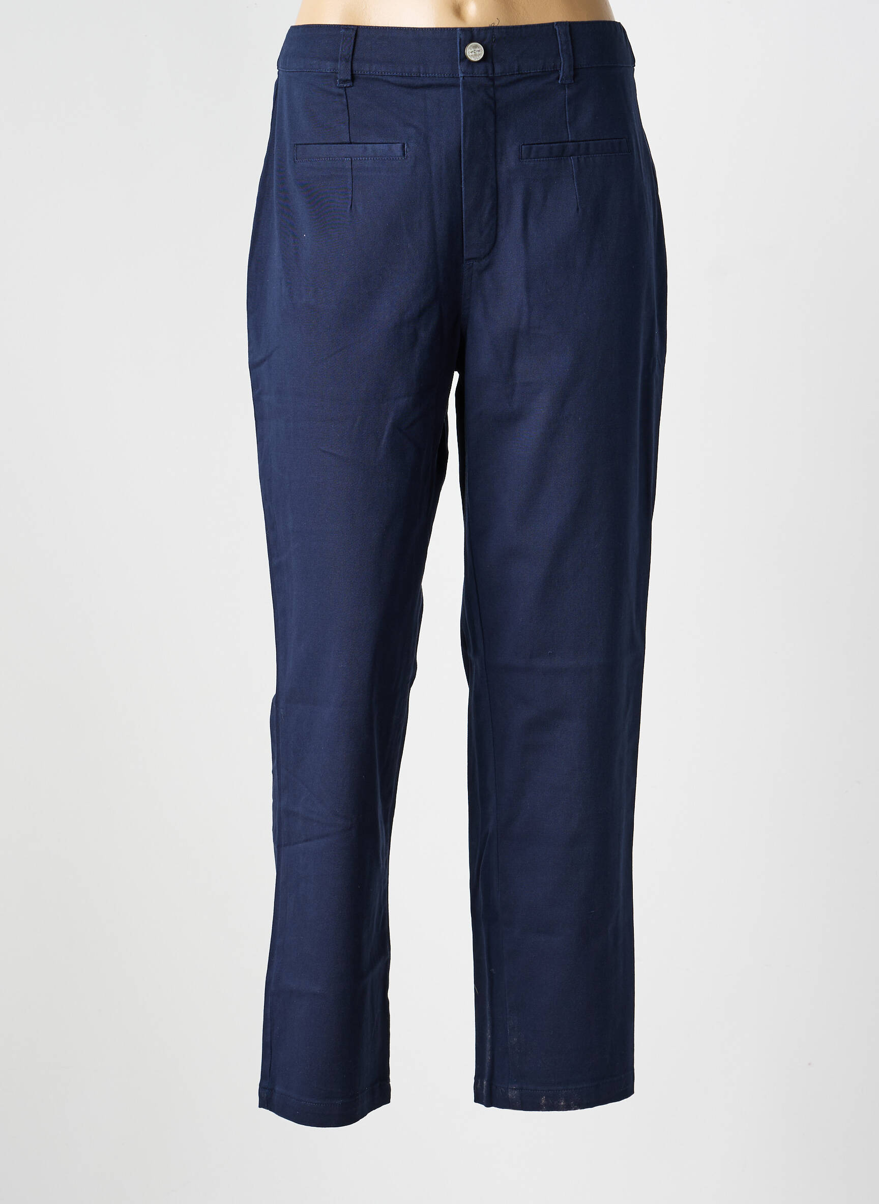 Pantalon slim talie elastică albastru LA FIANCÉE femeie