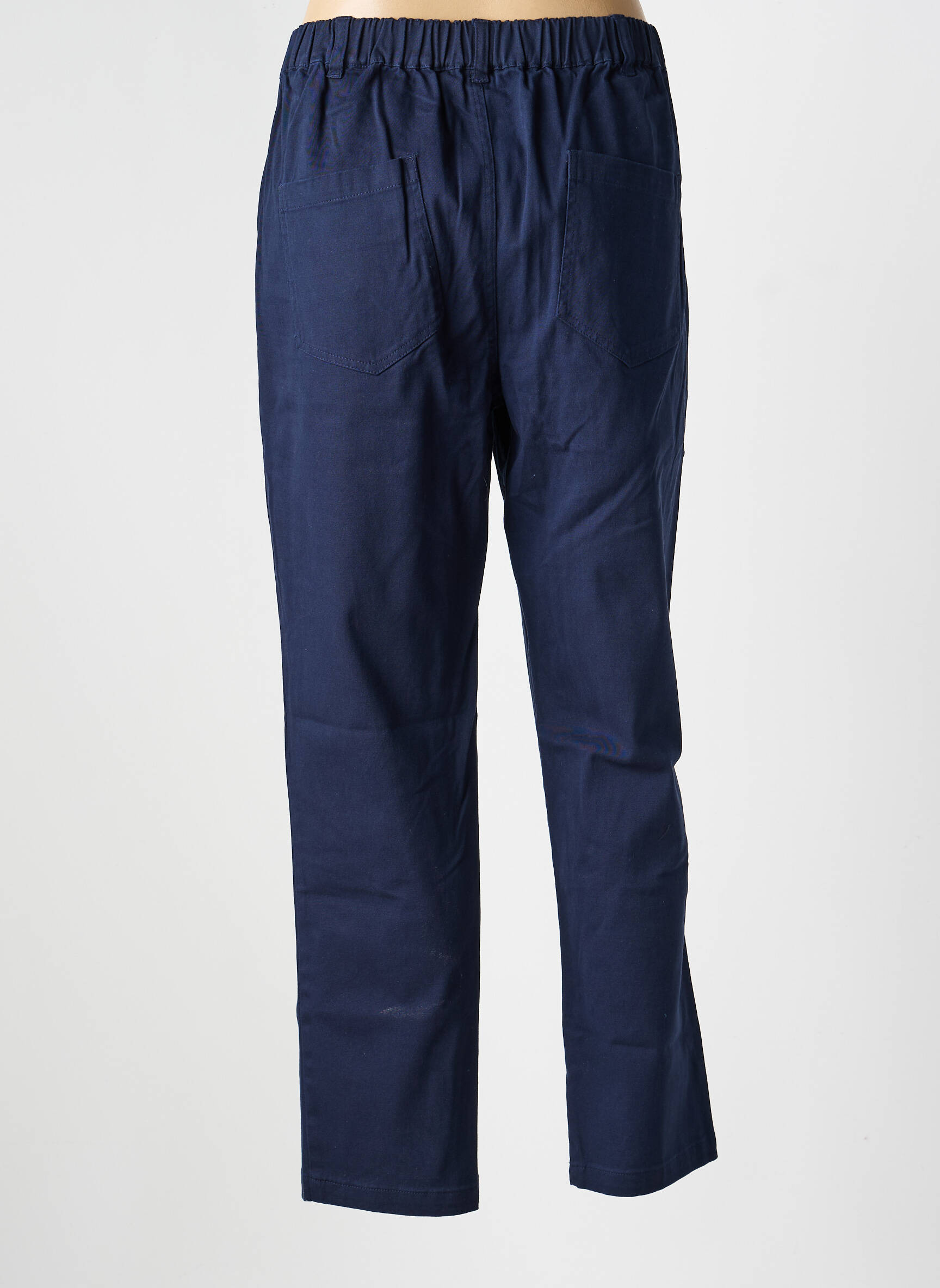 Pantalon slim talie elastică albastru LA FIANCÉE femeie