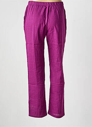 Pantalon drept talie elastică mărime normală violet LA FIANCÉE femeie