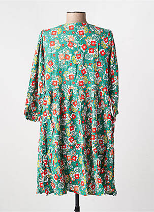 Rochie midi mâneci 3/4 mâneci 3/4 verde PRINCESSE NOMADE femeie