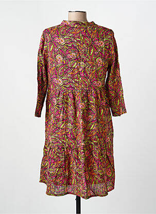 Rochie midi mâneci 3/4 mâneci 3/4 roșu LA FIANCÉE femeie