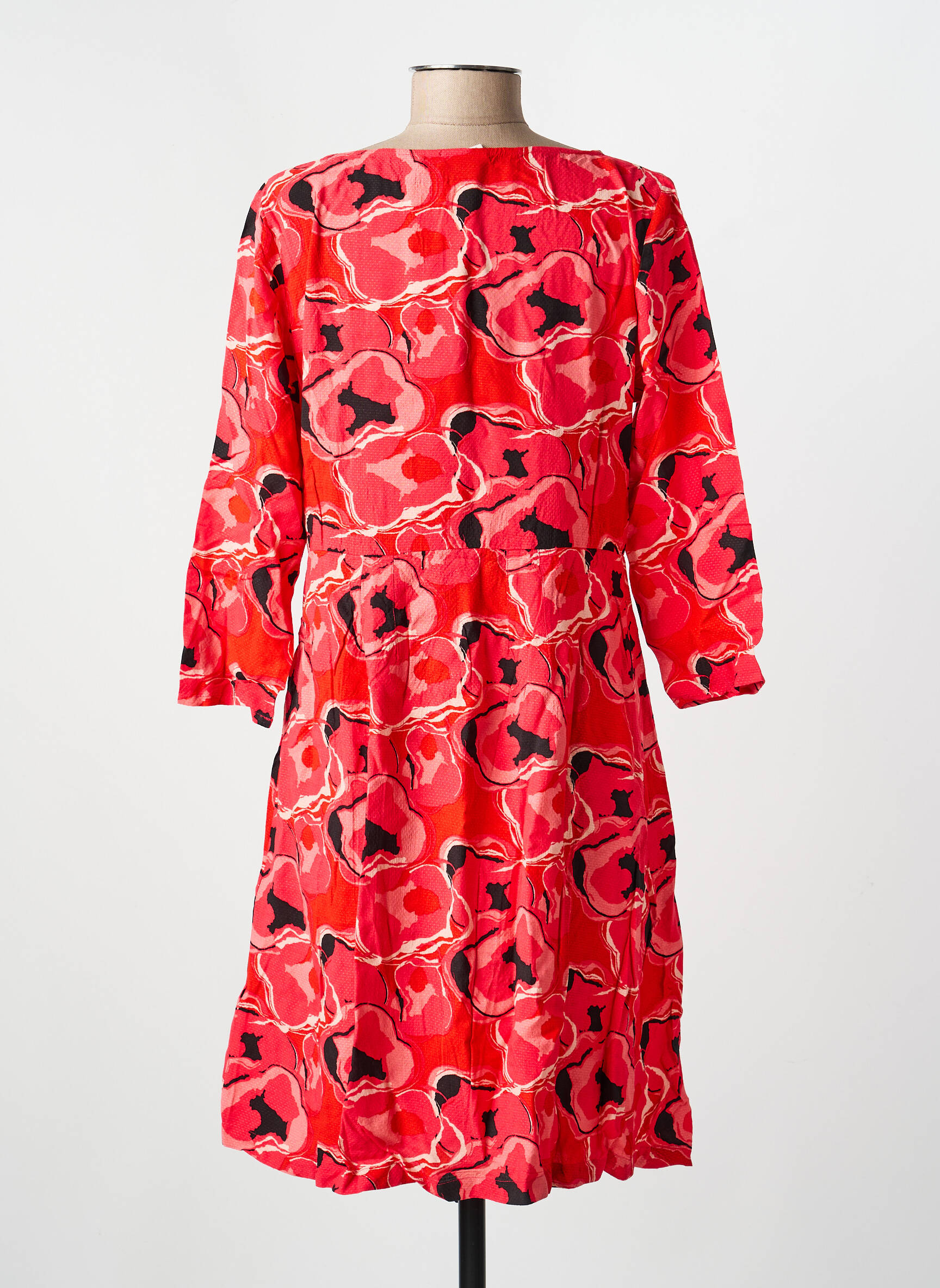 Rochie scurtă mâneci 3/4 mâneci 3/4 roșu LA FIANCÉE femeie