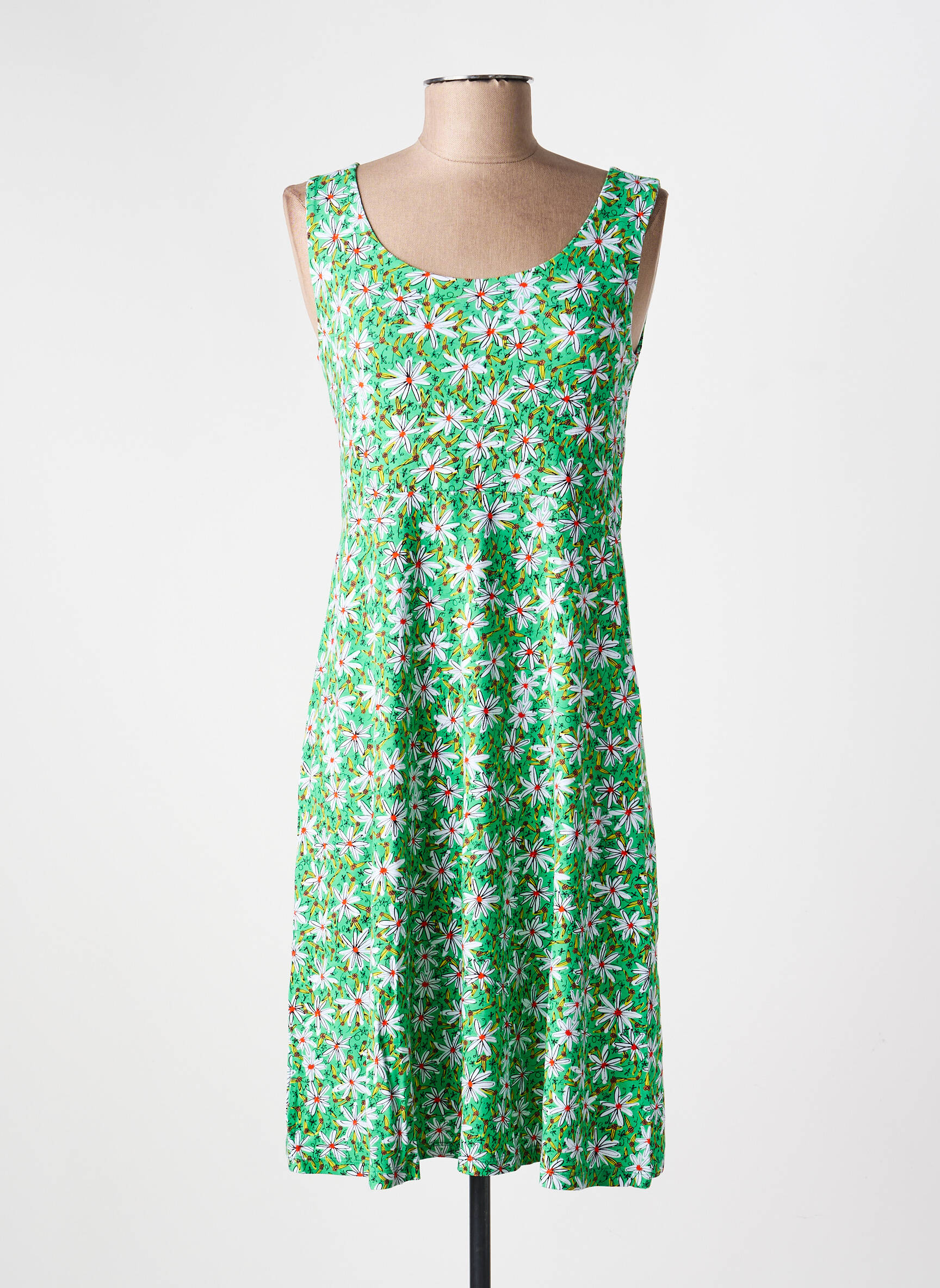 Rochie scurtă fără mâneci fără mâneci verde PRINCESSE NOMADE femeie