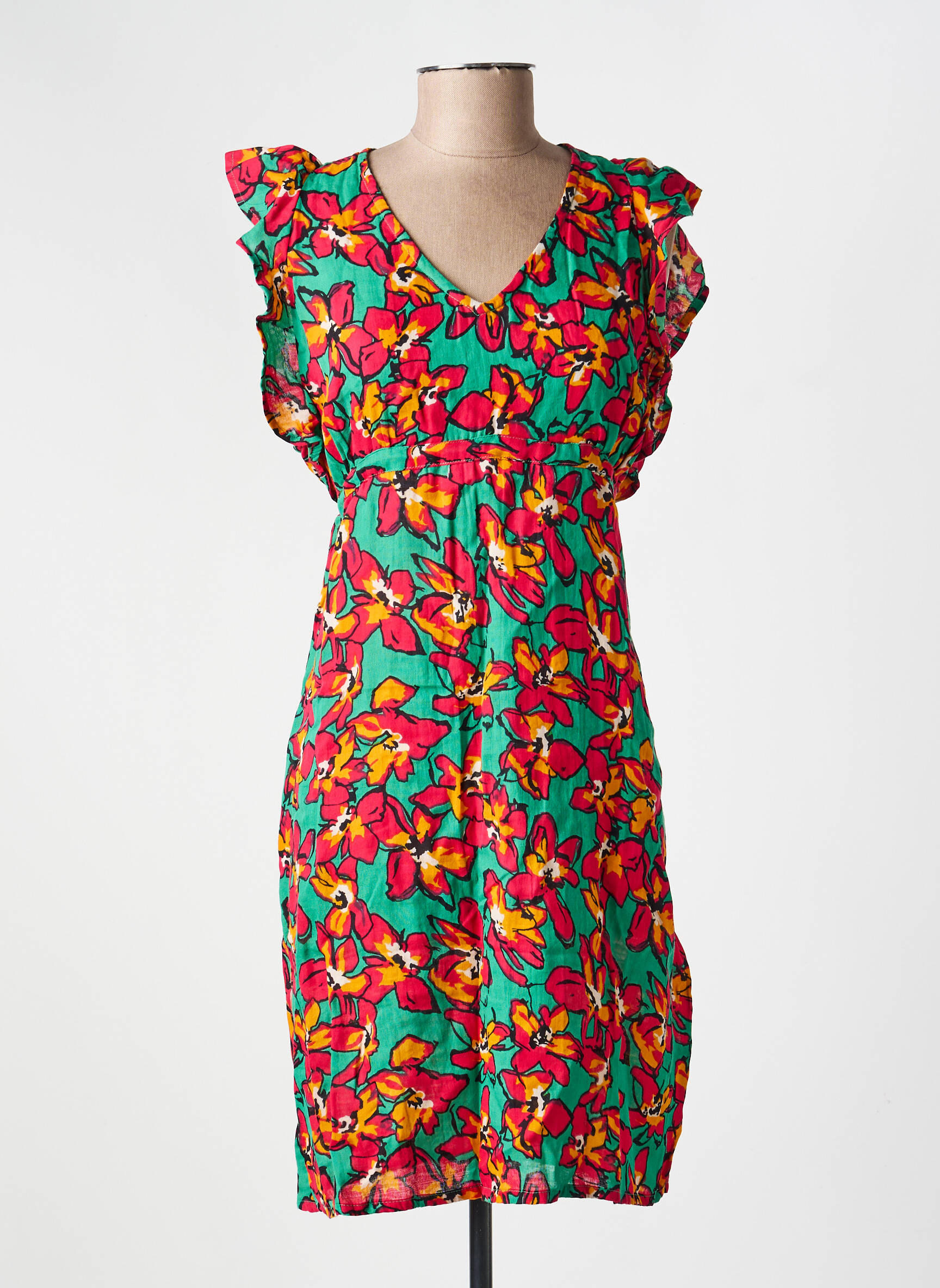 Rochie scurtă mâneci scurte mâneci scurte verde LA FIANCÉE femeie