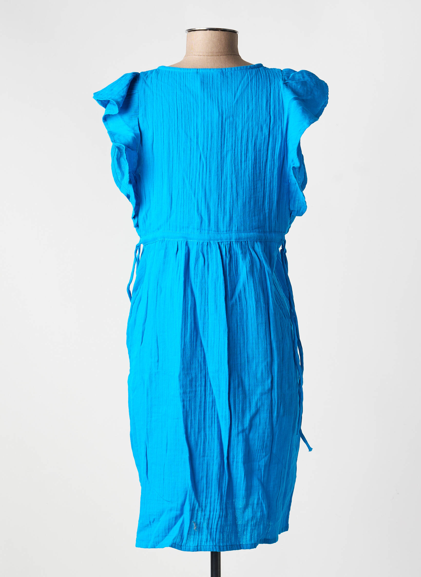Rochie scurtă mâneci scurte mâneci scurte albastru LA FIANCÉE femeie