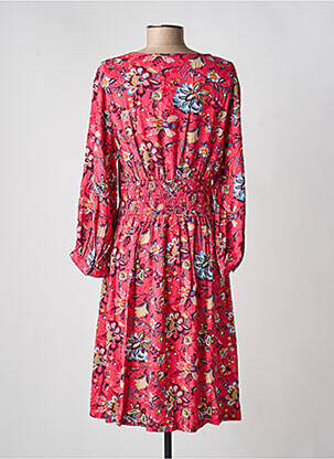 Rochie midi imprimeu floral mâneci lungi roz LA FIANCÉE femeie