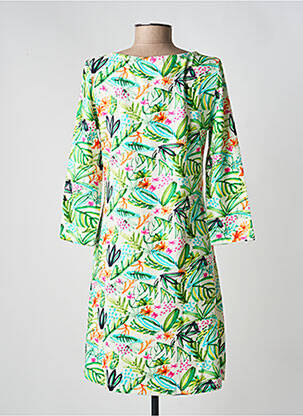 Rochie scurtă mâneci 3/4 mâneci 3/4 verde LA FIANCÉE femeie