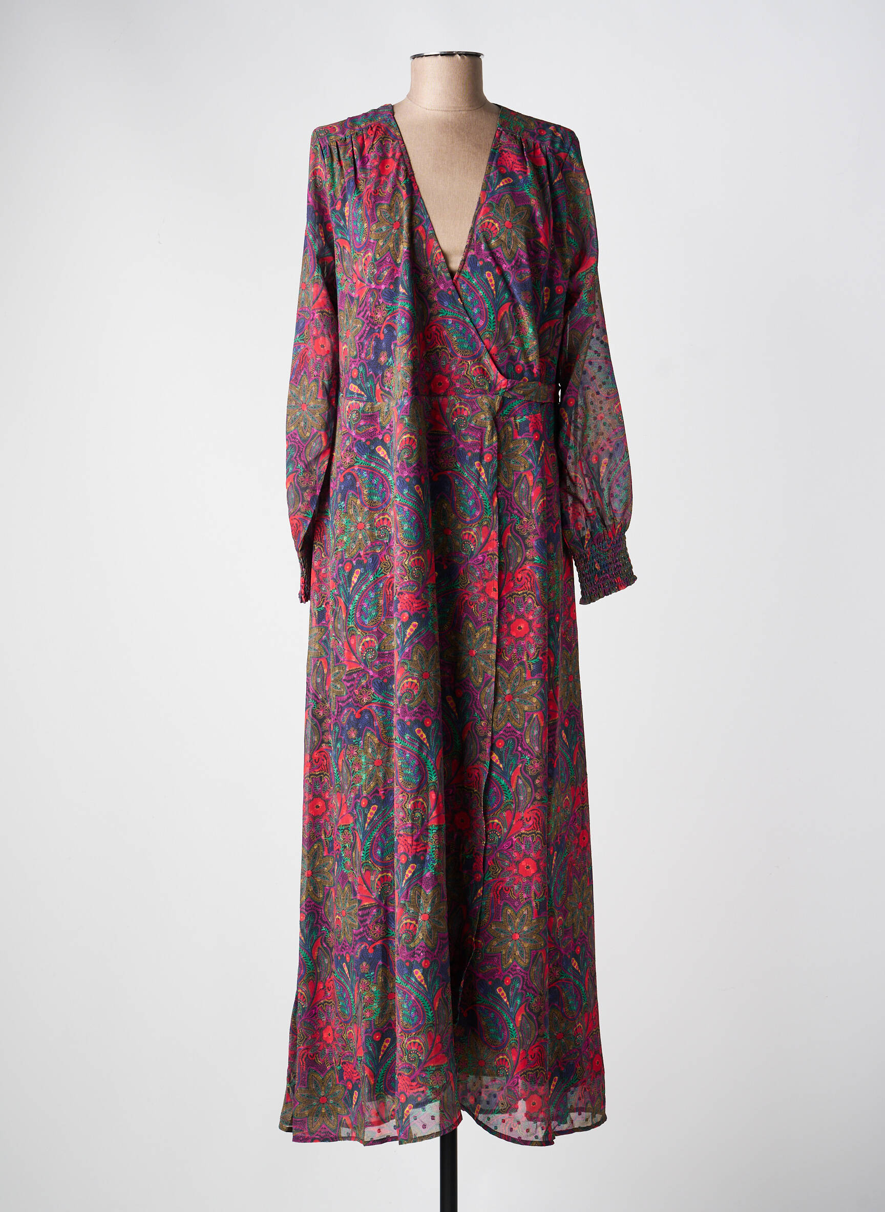 Rochie lungă mâneci lungi mâneci lungi violet LA FIANCÉE femeie