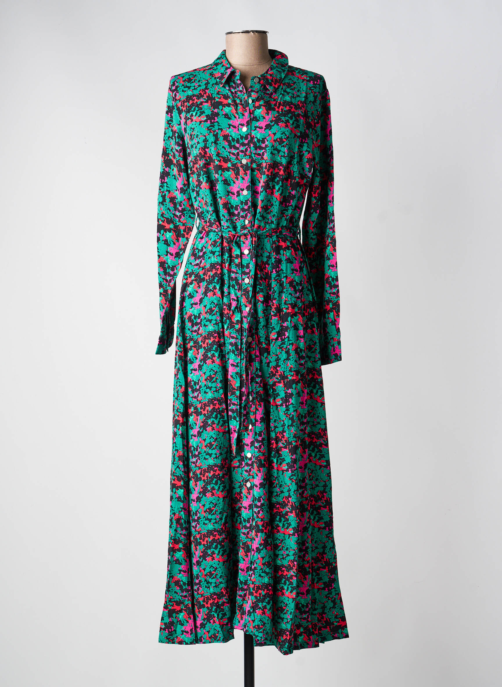 Rochie lungă mâneci lungi mâneci lungi verde LA FIANCÉE femeie