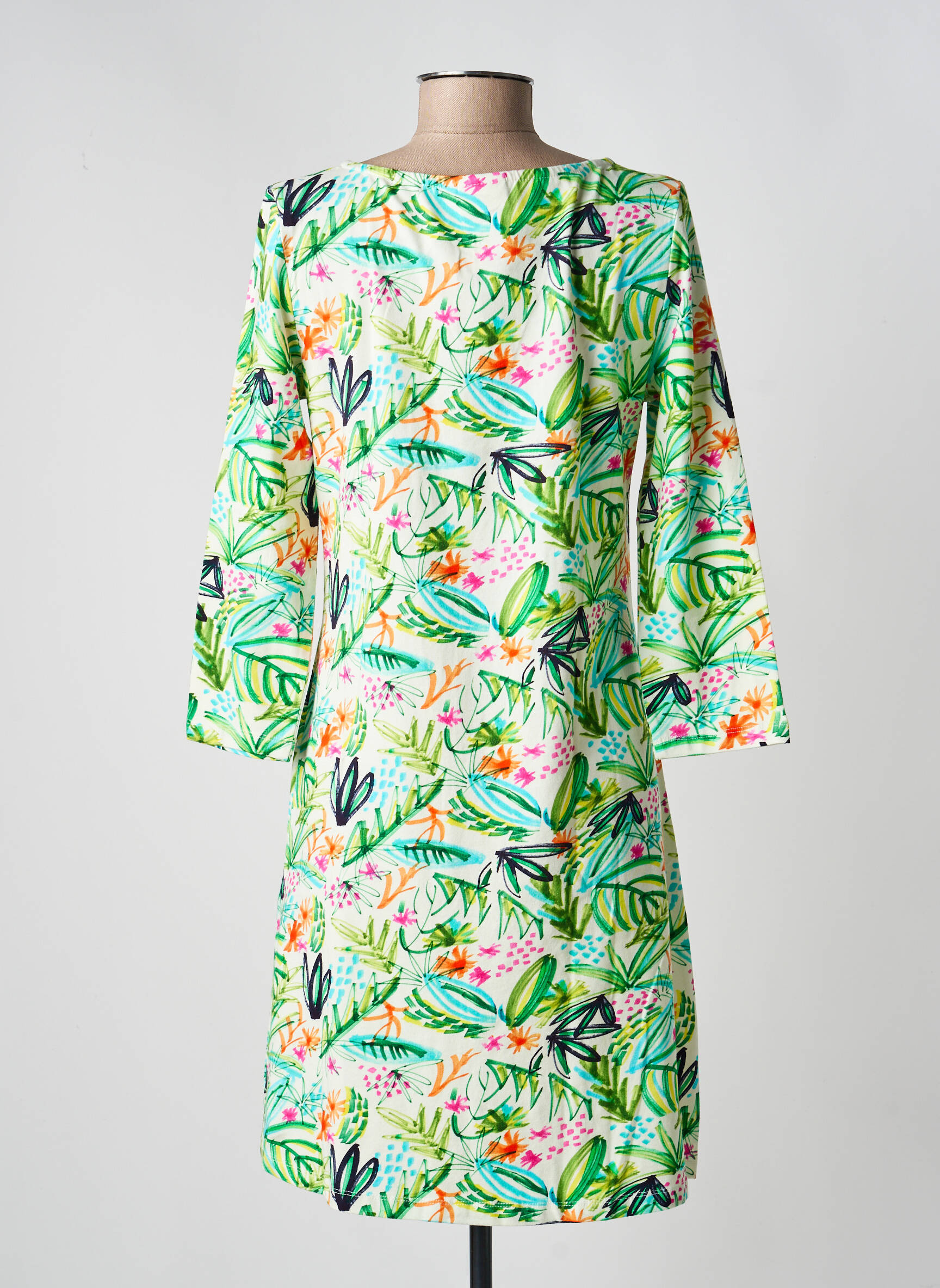 Rochie scurtă mâneci 3/4 mâneci 3/4 verde LA FIANCÉE femeie