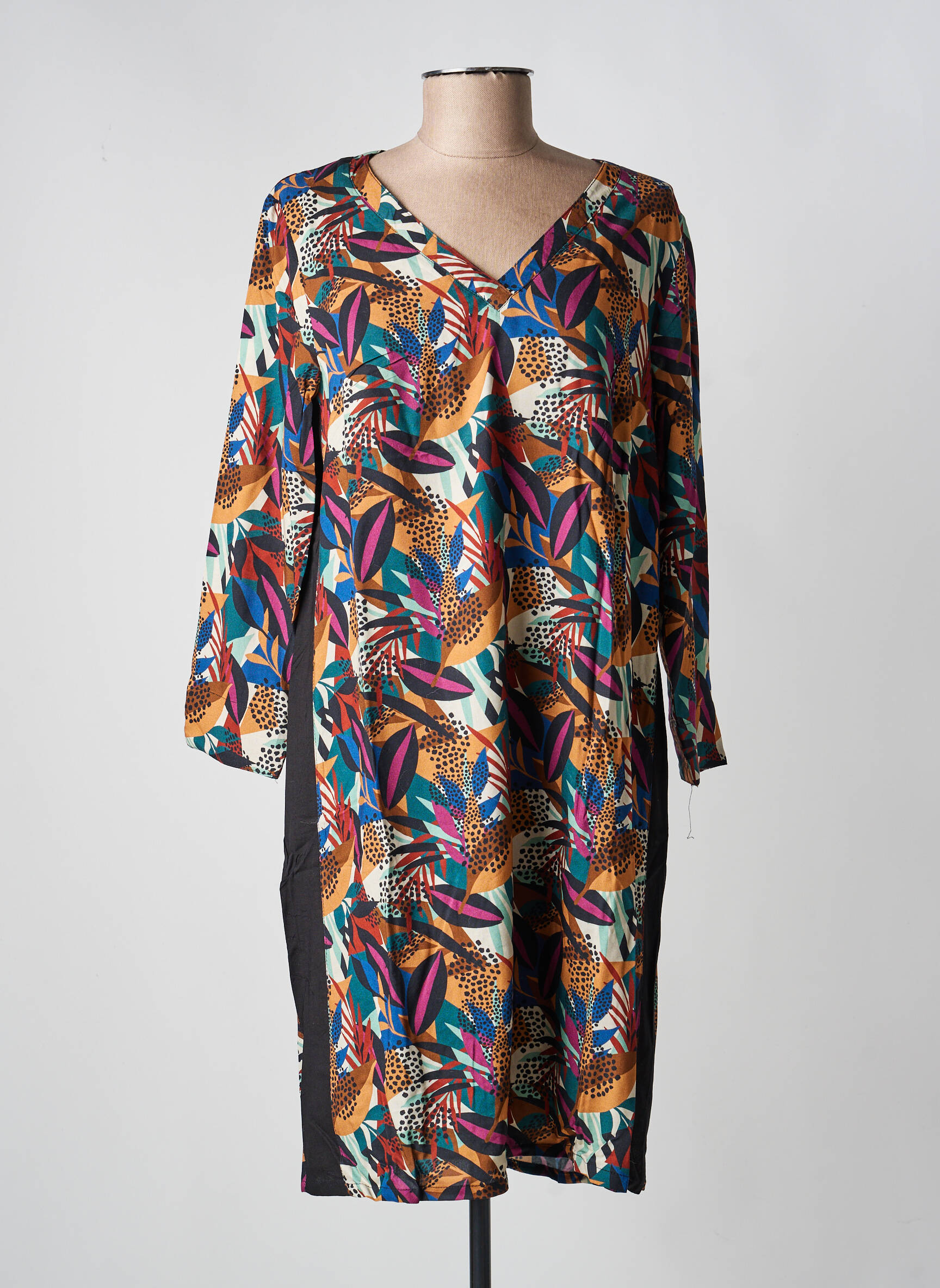 Rochie scurtă mâneci 3/4 mâneci 3/4 maro LA FIANCÉE femeie