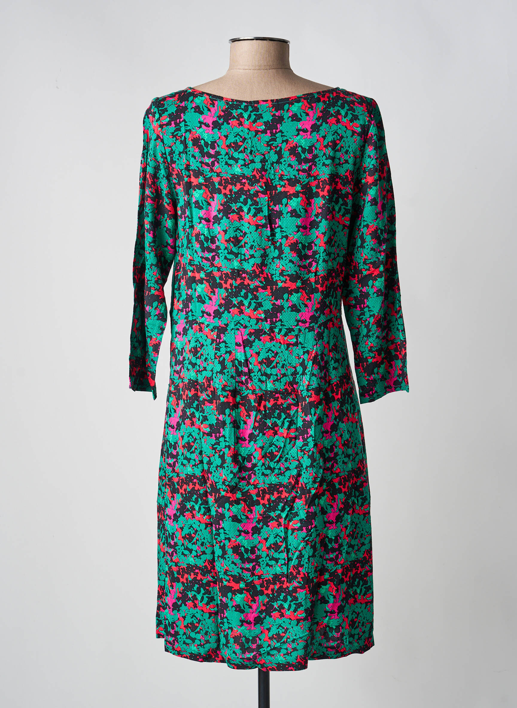 Rochie scurtă mâneci 3/4 mâneci 3/4 verde LA FIANCÉE femeie