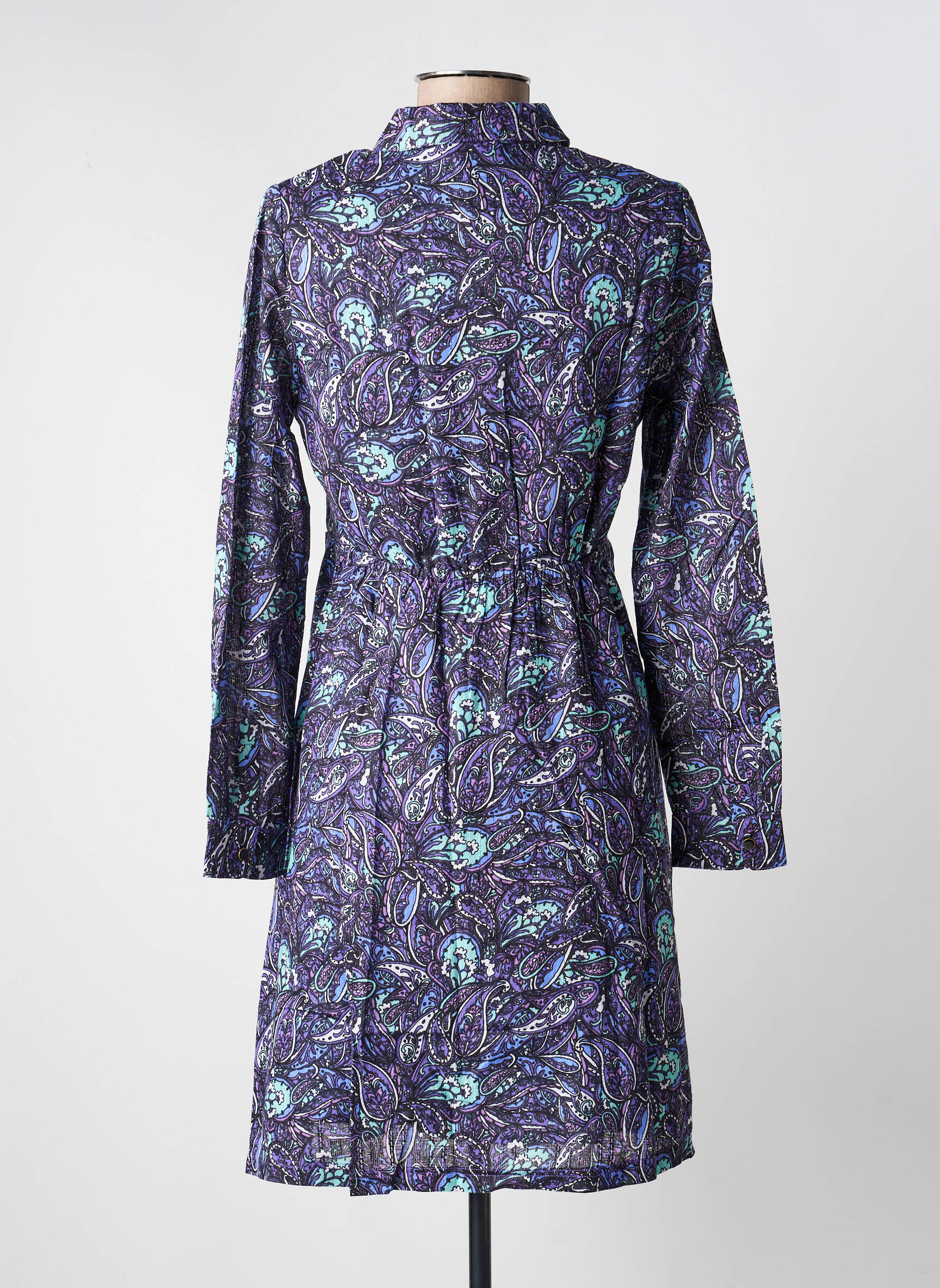 Rochie midi țesătură crep mâneci lungi violet LA FIANCÉE femeie