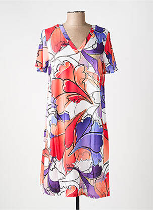 Rochie scurtă croială fluidă mâneci scurte violet LA FIANCÉE femeie