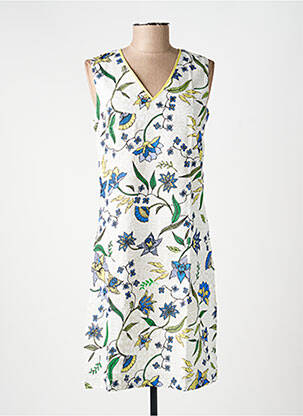 Rochie midi imprimeu floral fără mâneci alb LA FIANCÉE femeie