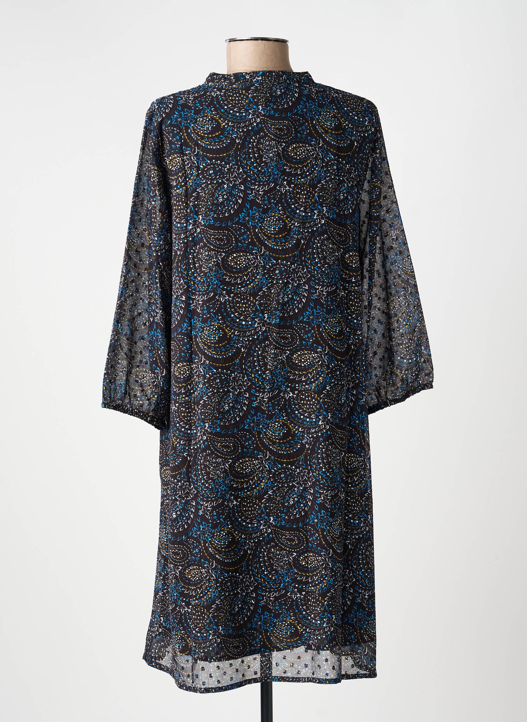 Rochie midi mâneci 3/4 mâneci 3/4 negru LA FIANCÉE femeie