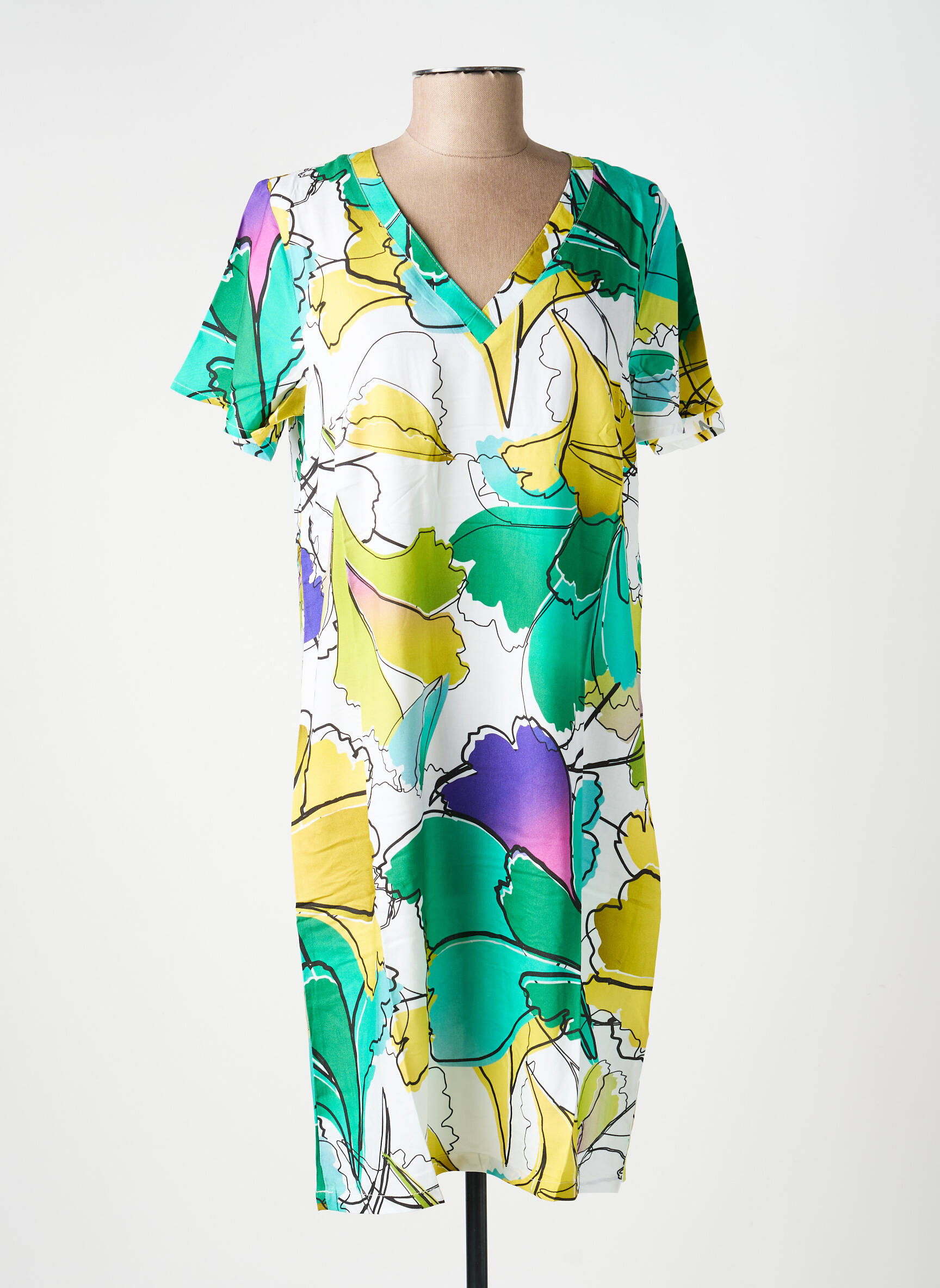 Rochie scurtă mâneci scurte mâneci scurte verde LA FIANCÉE femeie
