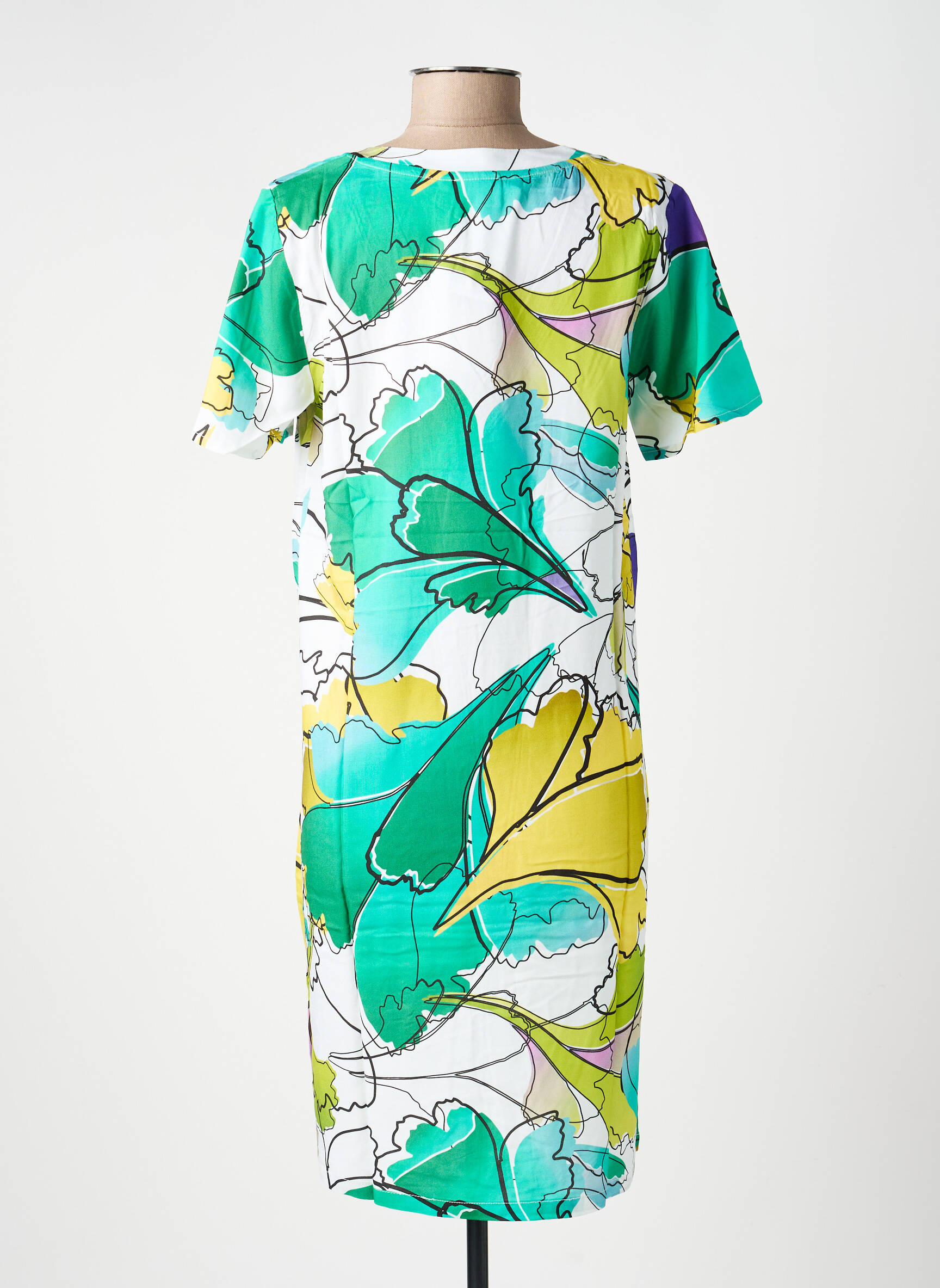 Rochie scurtă mâneci scurte mâneci scurte verde LA FIANCÉE femeie
