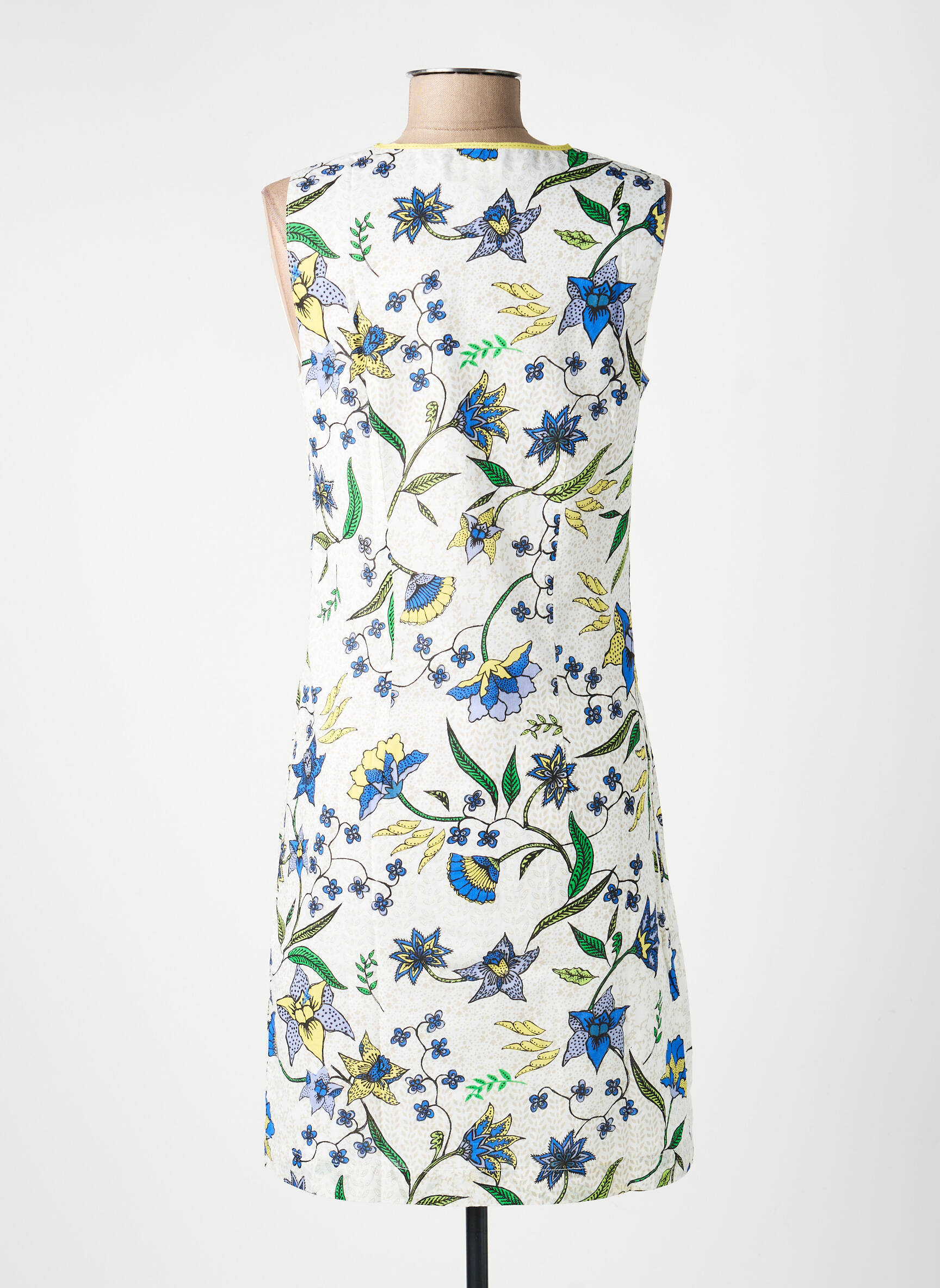 Rochie midi imprimeu floral fără mâneci alb LA FIANCÉE femeie