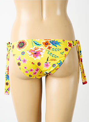 Chiloți de baie imprimeu floral bikini galben ANTIGEL femeie