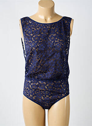 Body de lenjerie efect material satinat albastru SIMONE PERELE femeie