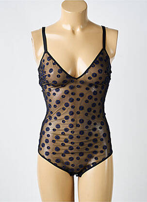 Body de lenjerie efect material satinat negru SIMONE PERELE femeie