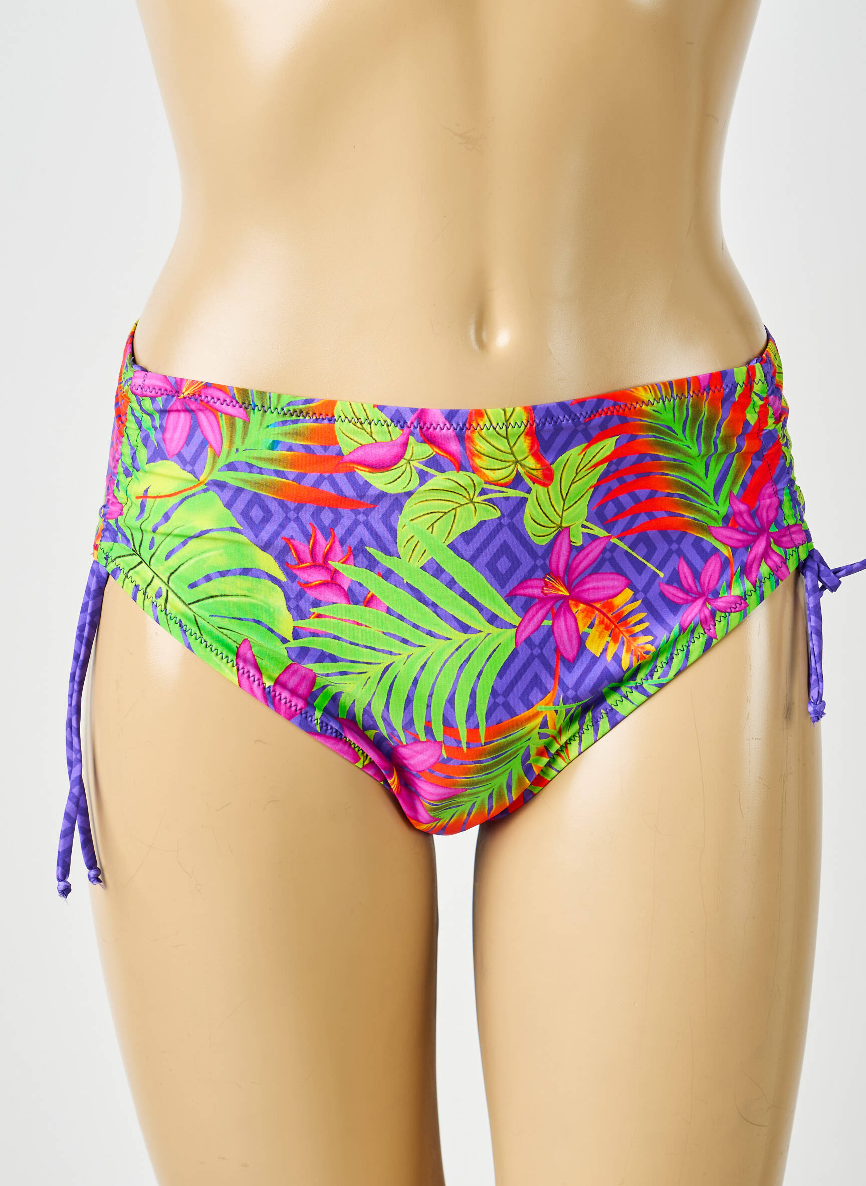 Chiloți de baie imprimeu tie and dye chiloți violet ANTIGEL femeie