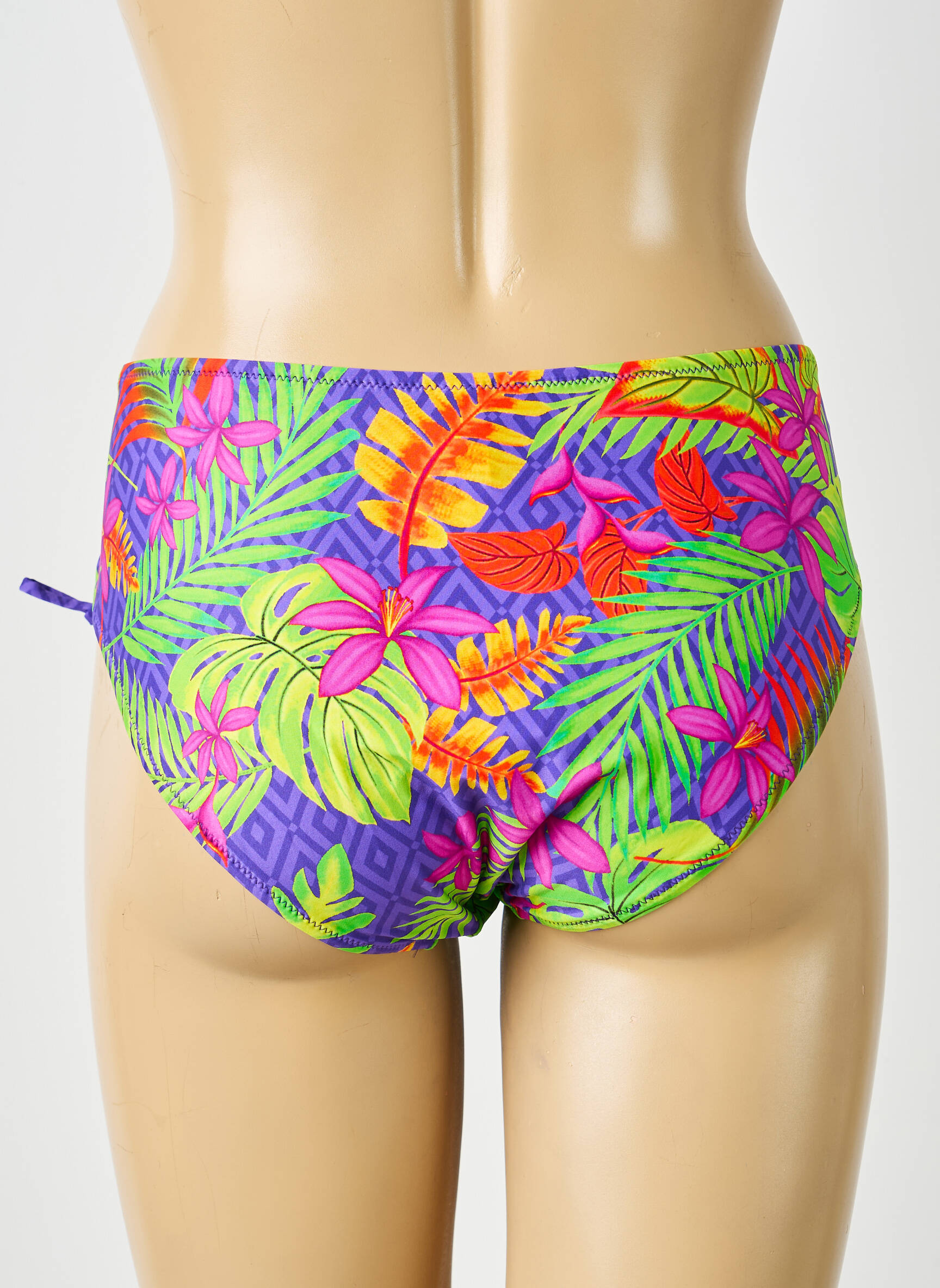 Chiloți de baie imprimeu tie and dye chiloți violet ANTIGEL femeie