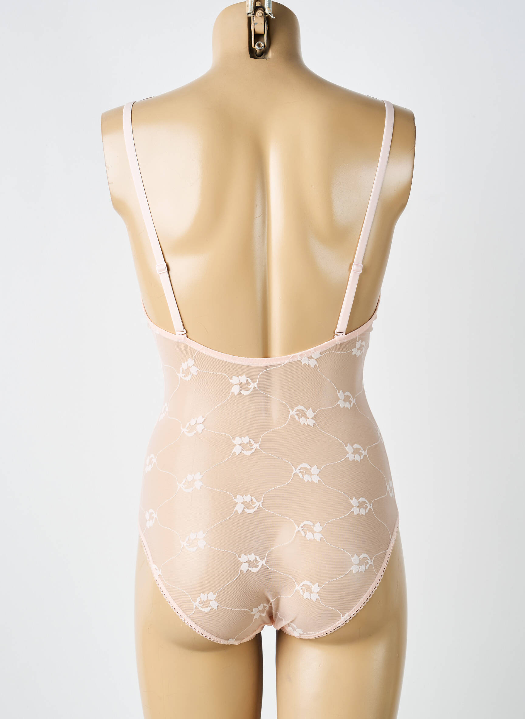 Body de lenjerie efect material satinat roz SIMONE PERELE femeie
