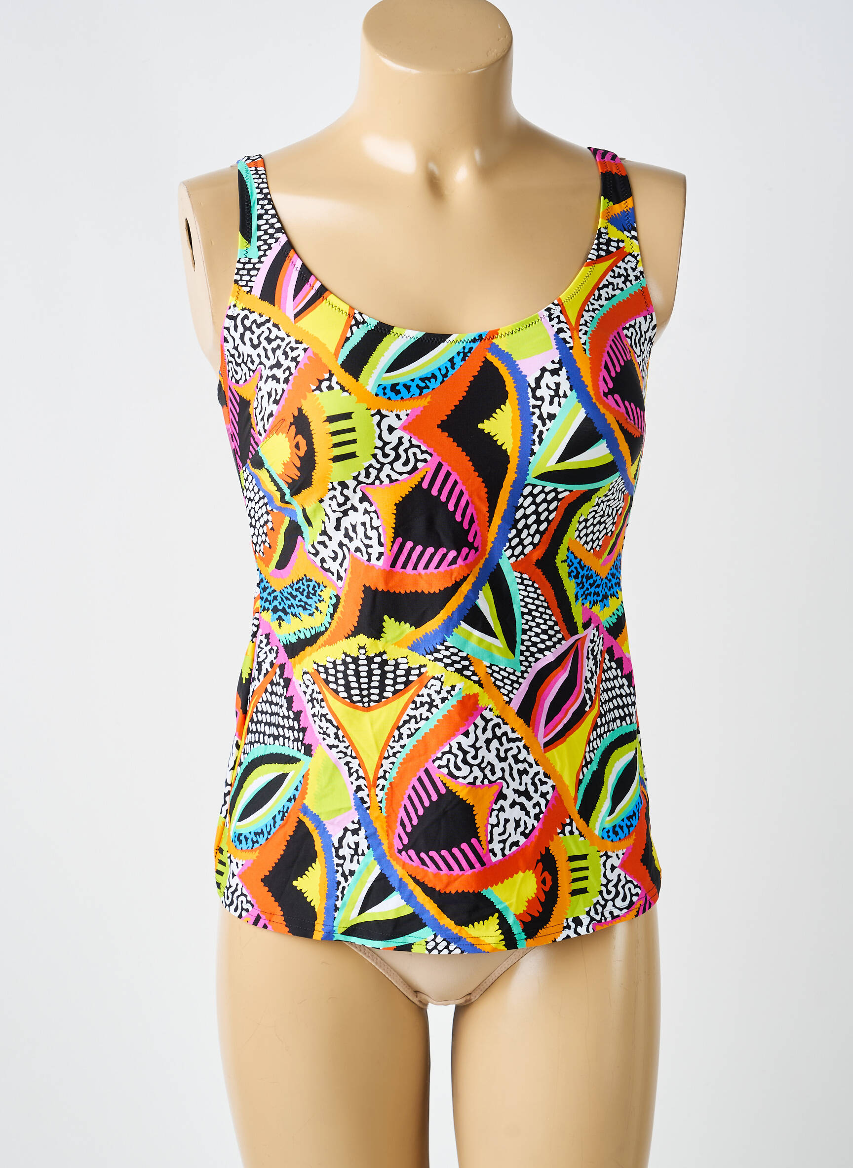 Sutien de costum de baie elasticitate top sutien modelat negru ANTIGEL femeie