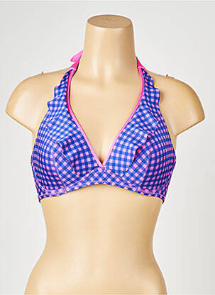 Sutien de costum de baie top sutien modelat top sutien modelat albastru ANTIGEL femeie