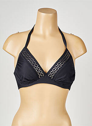 Sutien de costum de baie elasticitate top triunghiuri negru ANTIGEL femeie