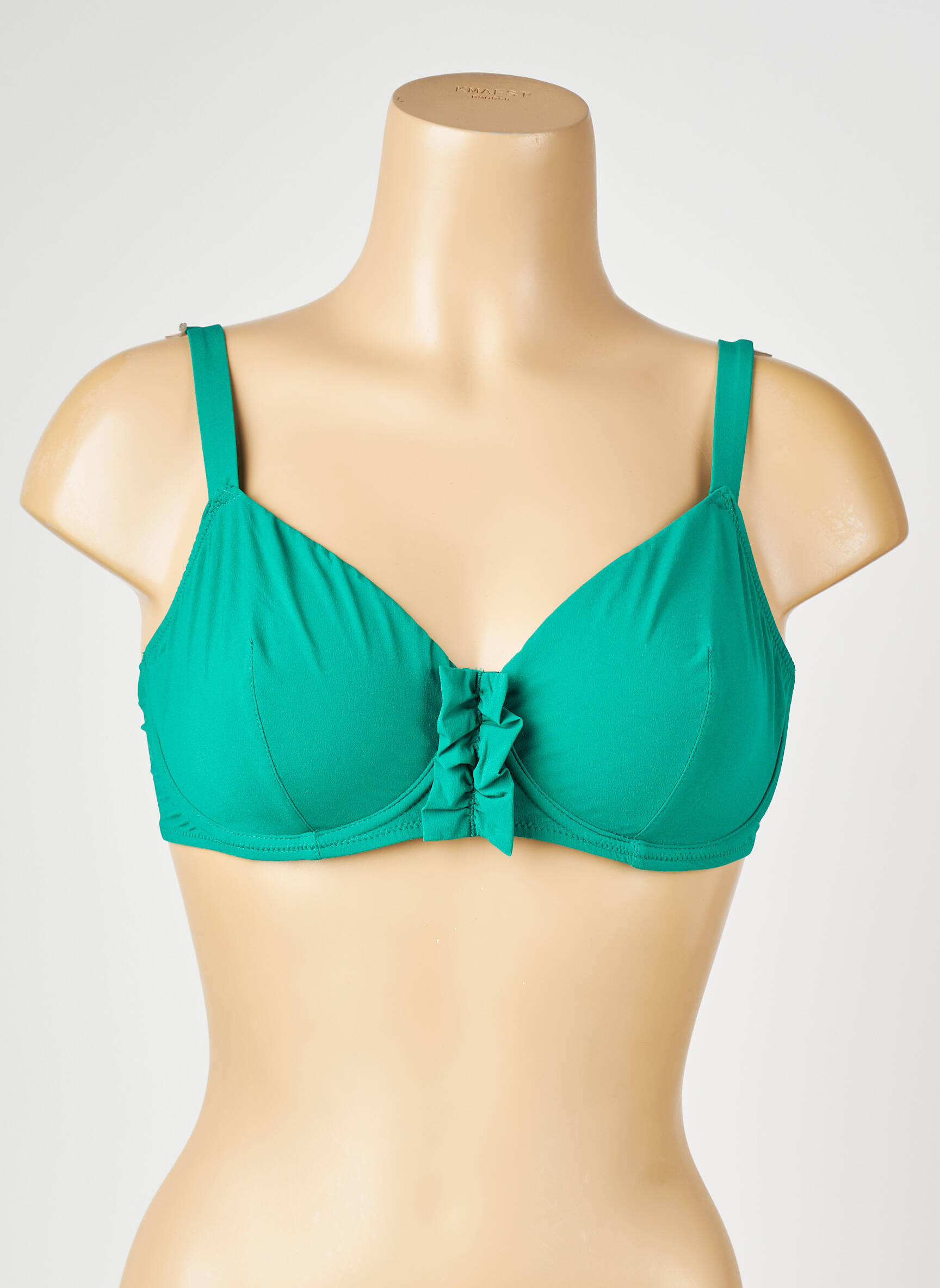 Sutien de costum de baie bretele elastice reglabile sutien balconet cu decolteu înalt verde SIMONE PERELE femeie