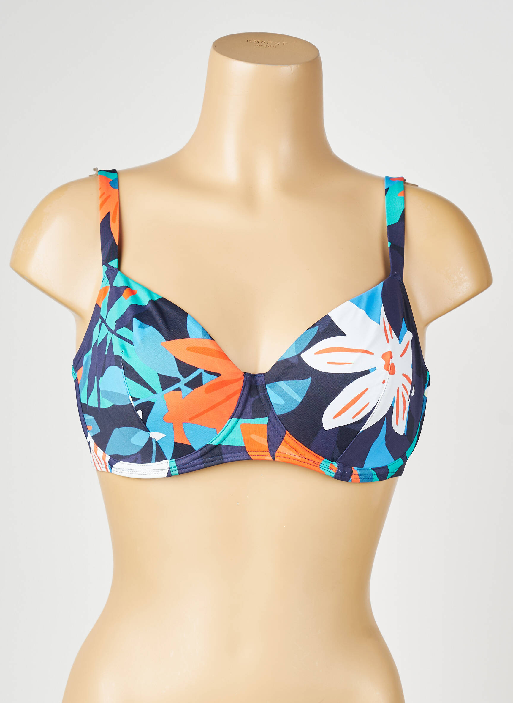Sutien de costum de baie elasticitate sutien cupe întregi cu decolteu înalt albastru SIMONE PERELE femeie