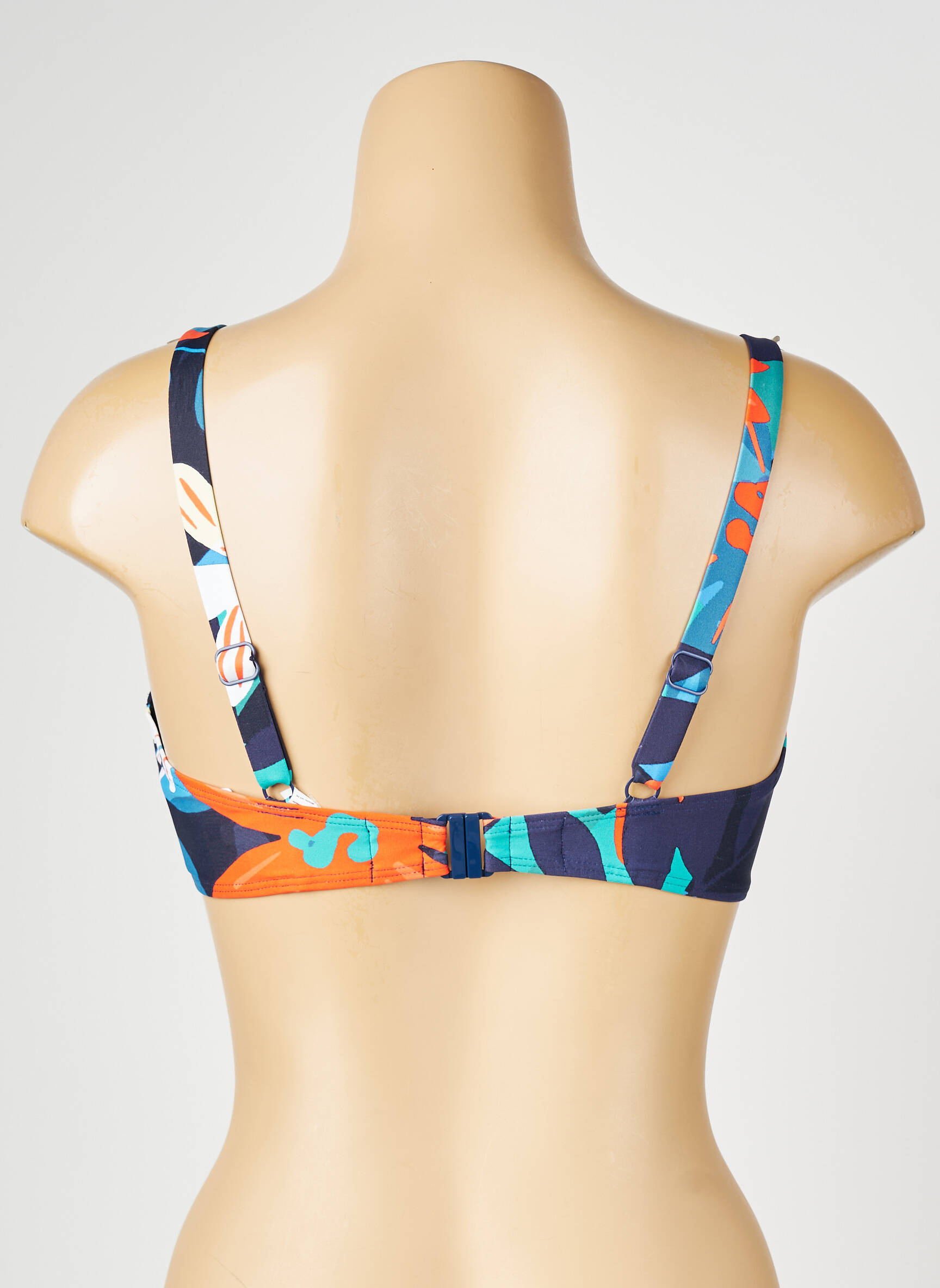 Sutien de costum de baie elasticitate sutien cupe întregi cu decolteu înalt albastru SIMONE PERELE femeie