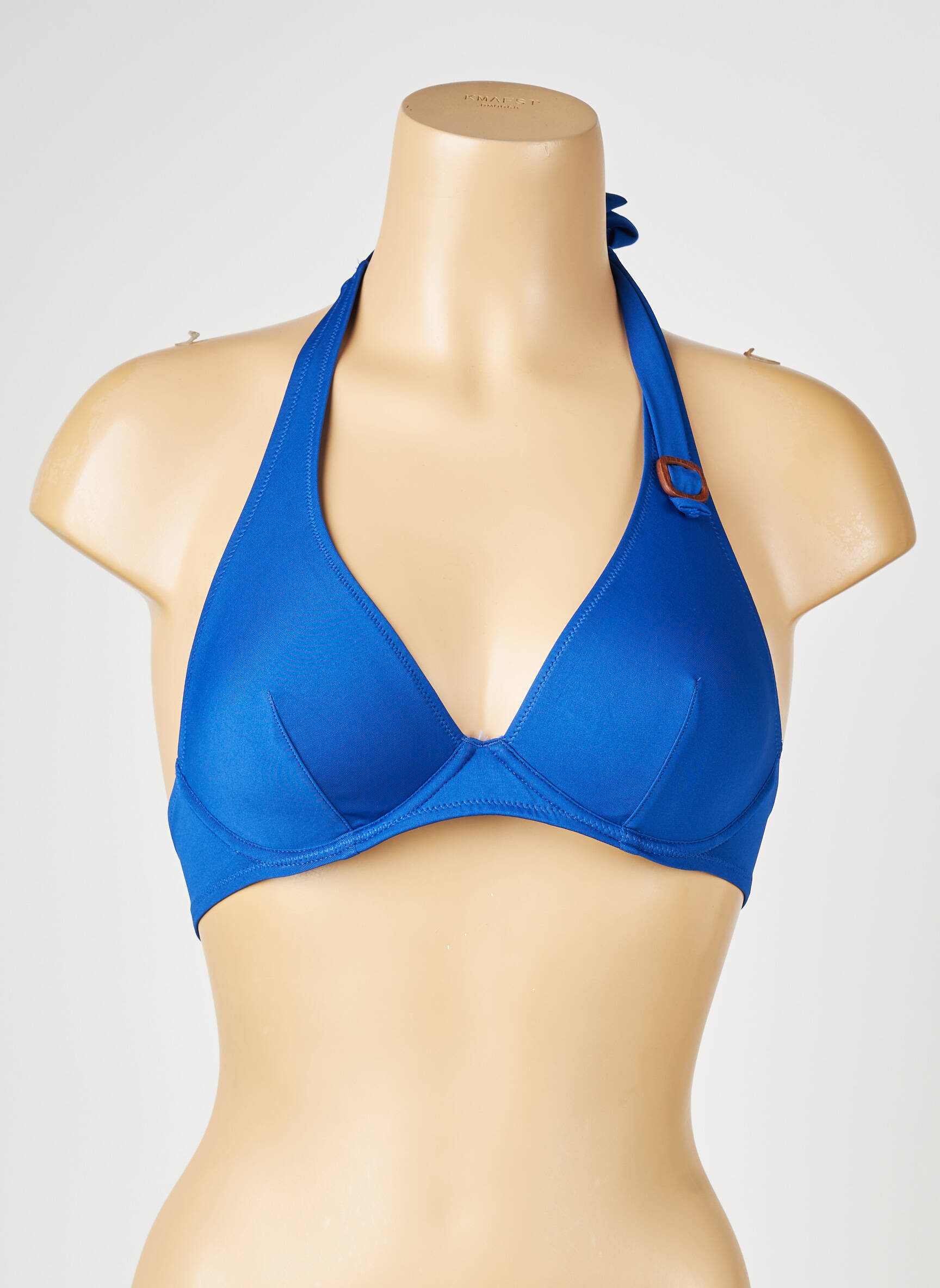 Sutien de costum de baie bretele elastice sutien balconet cu decolteu înalt albastru SIMONE PERELE femeie