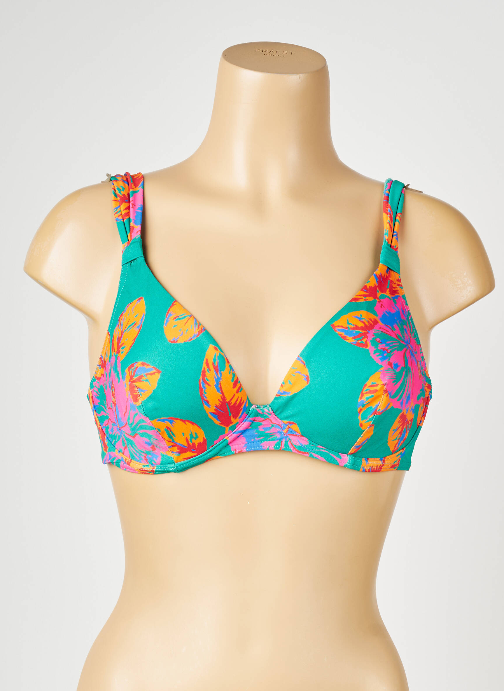 Sutien de costum de baie sutien cupe întregi cu decolteu înalt sutien cupe întregi cu decolteu înalt verde SIMONE PERELE femeie