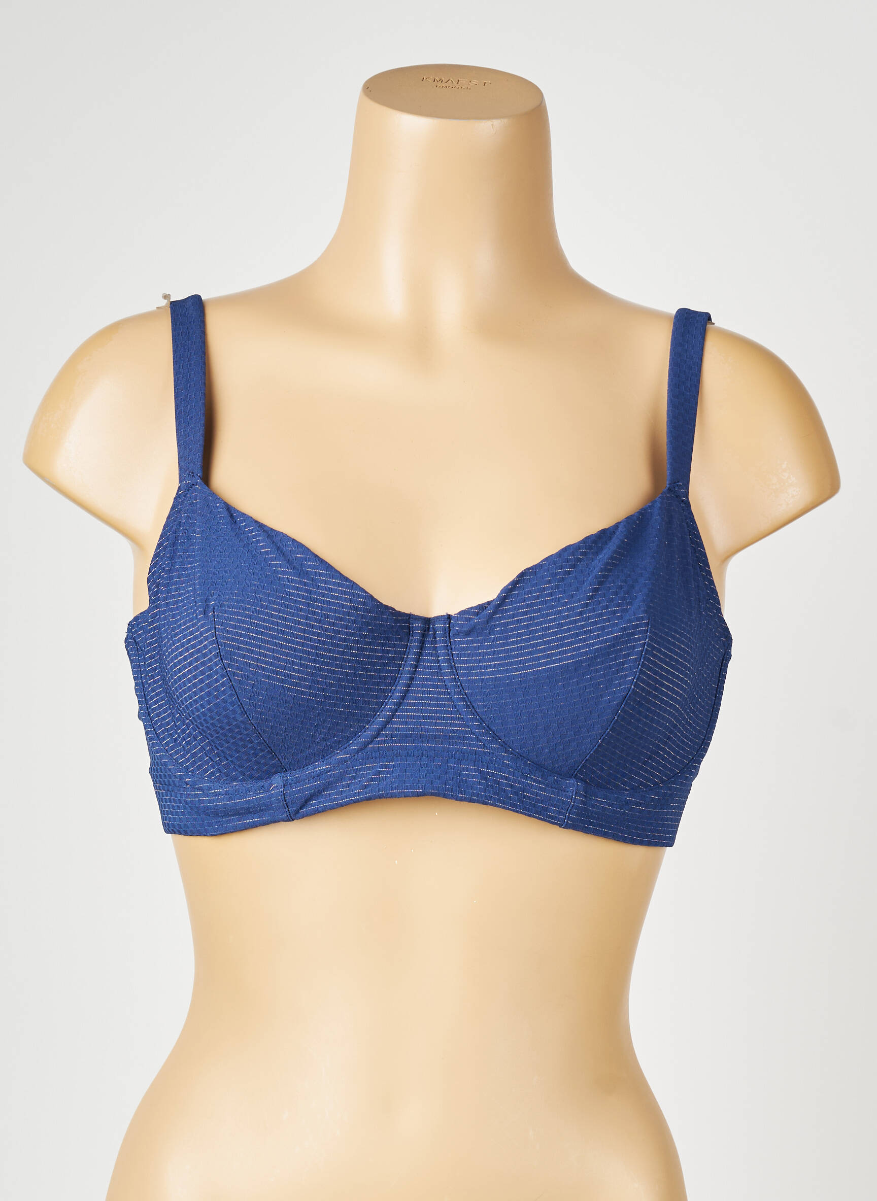 Sutien de costum de baie elasticitate sutien cupe întregi cu decolteu înalt albastru SIMONE PERELE femeie
